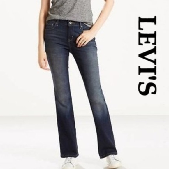 LEVI'S Classic Bootcut Jeans Denim Blue flare  - size 12 - Picture 1 of 8